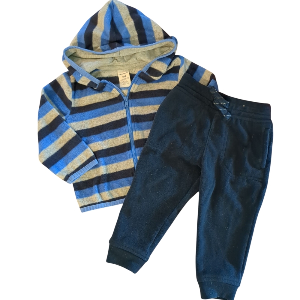 GARANIMALS Blue Fleece Hoodie Sweatpants Outfit